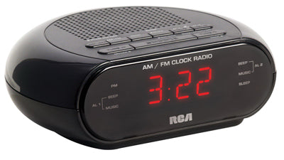 RCA, Radio-réveil Dual Wake, noir