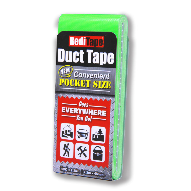 DANCO INC, RediTape 1.88 in. W x 5 yd. Lime Green Solid Pocket-Size Duct Tape (paquet de 10)