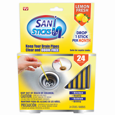 HAMPTON DIRECT, Sani Sticks As Seen On TV Lemon Fresh Scentrated Deodorizing Multi-Purpose Cleaner Stick (paquet de 6)