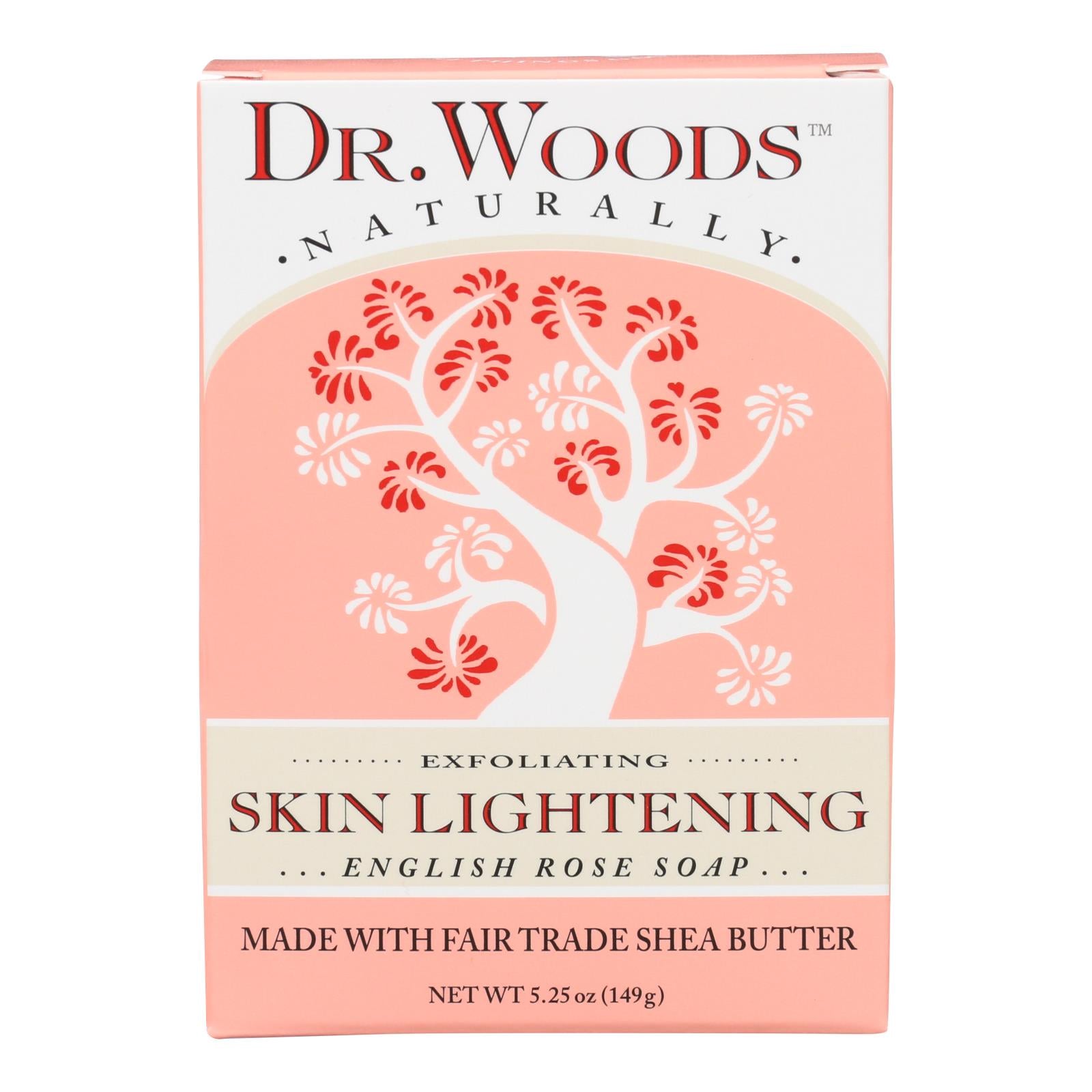 Dr. Woods, Savon en barre Dr. Woods Skin Lightening English Rose - 5.25 oz