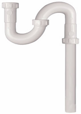 Plumb Pak Corporation, Siphon en S, plastique blanc, 1.5 x 1.5-In. ou 1.5 x 1.25-In.