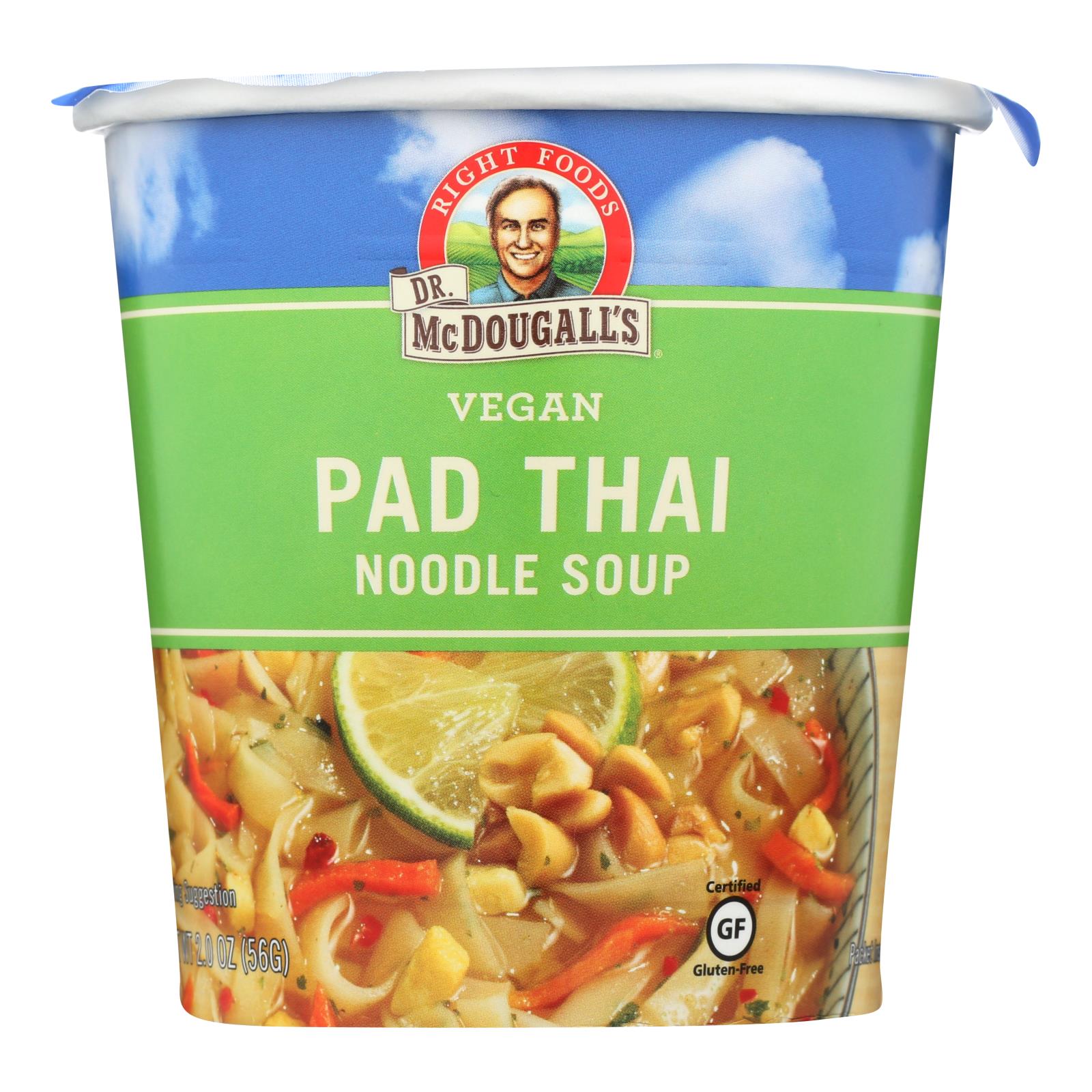 Dr. Mcdougall'S, Soupe aux nouilles pad thaï végétalienne du Dr McDougall - grande tasse - caisse de 6 - 2 oz (paquet de 6)