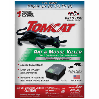 THE SCOTTS MIRACLE-GRO COMPANY, Tomcat Bait Station Blocks For Mice and Rats 4 oz 1 pk