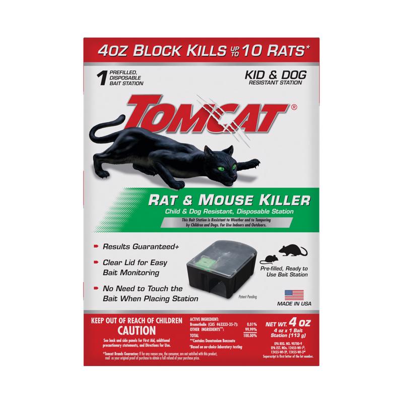 THE SCOTTS MIRACLE-GRO COMPANY, Tomcat Bait Station Blocks For Mice and Rats 4 oz 1 pk