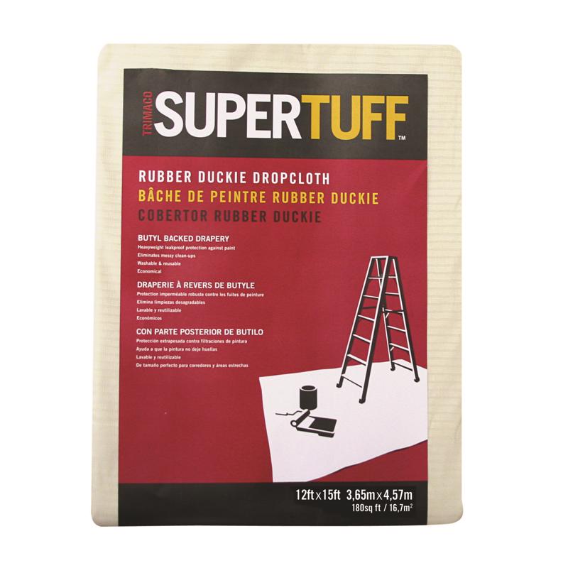 TRIMACO INC, Trimaco SuperTuff 12 ft. W X 15 ft. L X 0.06 mil Butyl Coated Drop Cloth 1 pk