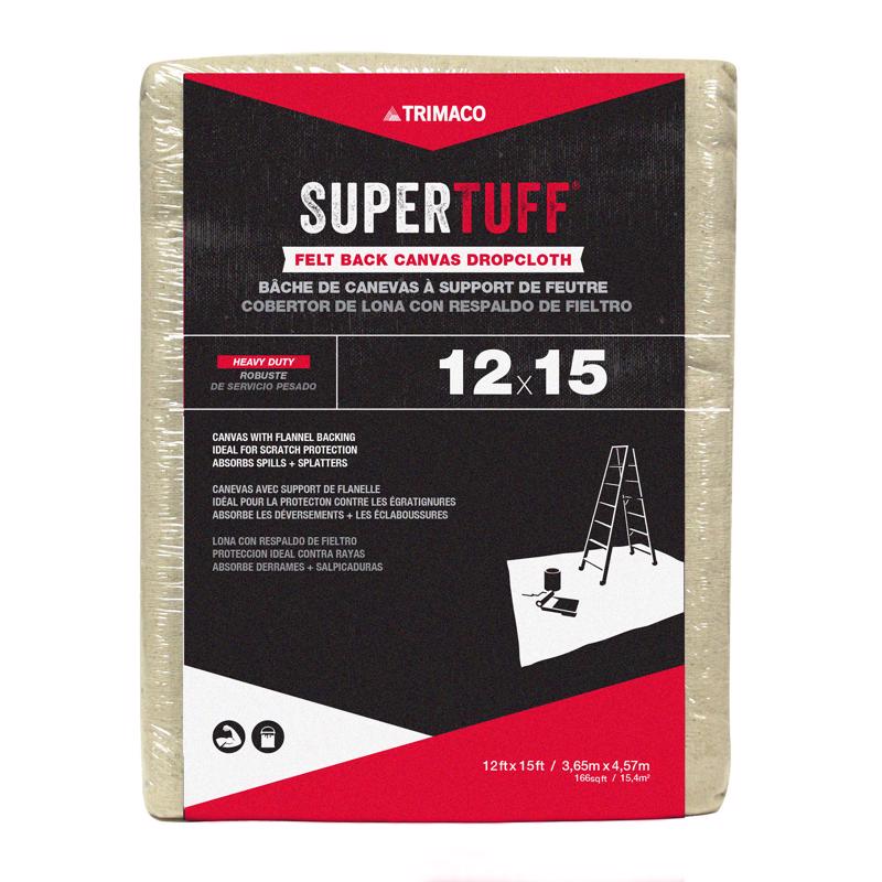 TRIMACO INC, Trimaco SuperTuff 12 ft. W x 15 ft. L Toile/feutre Drop Cloth 1 pk