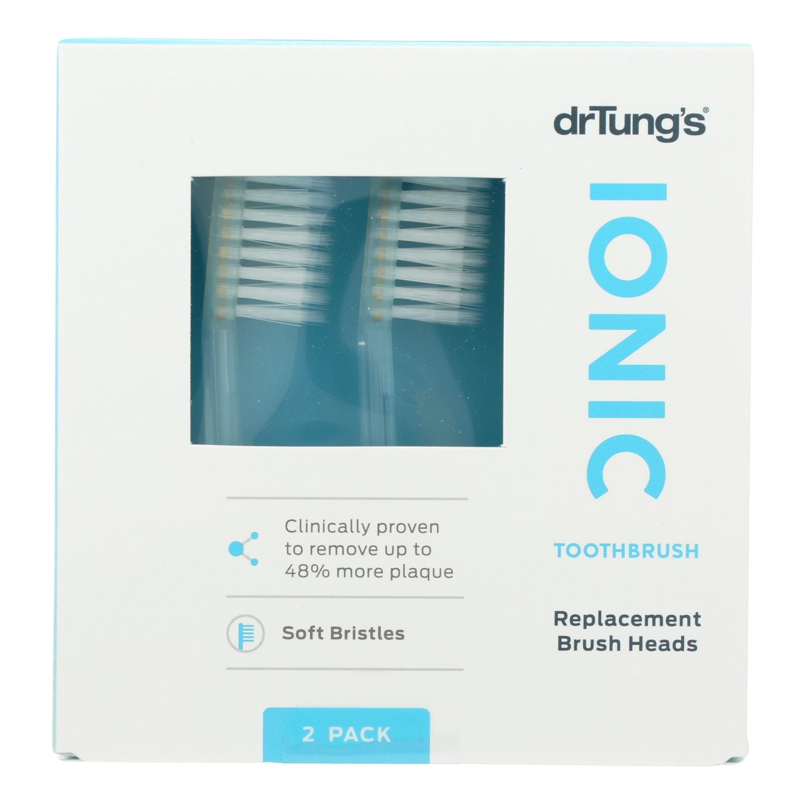 Dr. Tung'S, Tung's Ionic hyG - Têtes de brosse de remplacement - Douces - Lot de 6 - Lot de 2 (Lot de 6)