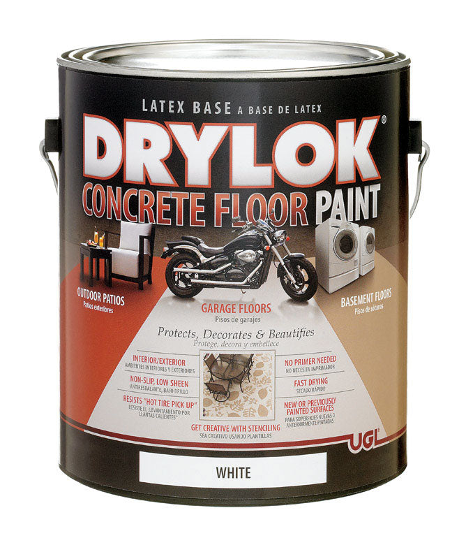 UNITED GILSONITE LABORATORIES, Ugl 23413 1 Gallon White Drylok® Latex Base Concrete Floor Paint (Pack of 2)