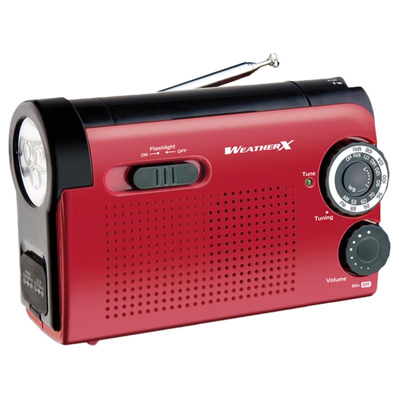 PPE INC, WeatherX 3000 lm Red LED Weather Alert Radio Flashlight AA Battery