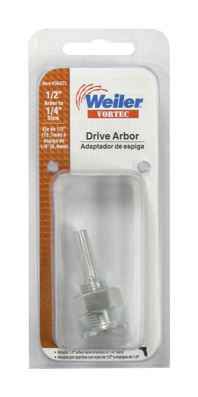 WEILER CORPORATION, Weiler Vortec 1/2 in. Cable Twist Drive Arbor 1 pc