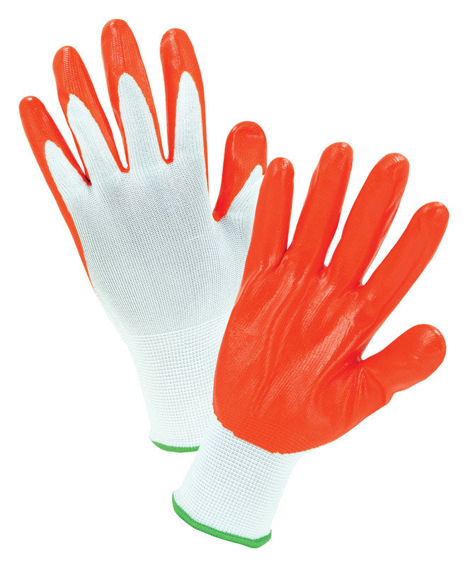 WEST CHESTER HOLDINGS INC, West Chester - Gants de sécurité en nitrile pour hommes, intérieur/extérieur, orange L 5 pk