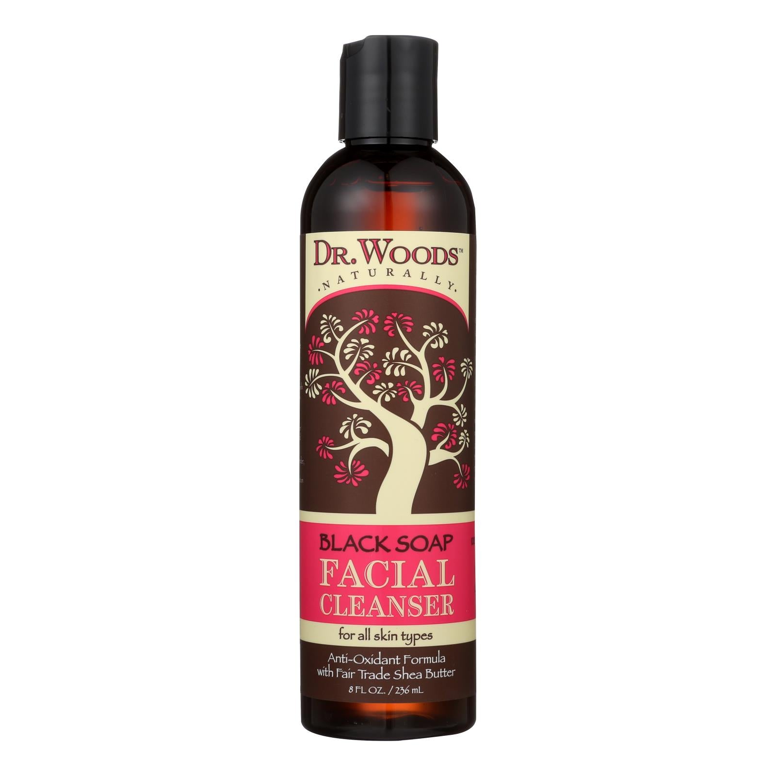 Dr. Woods, Woods Facial Cleanser Black Soap and Shea Butter - 8 fl oz