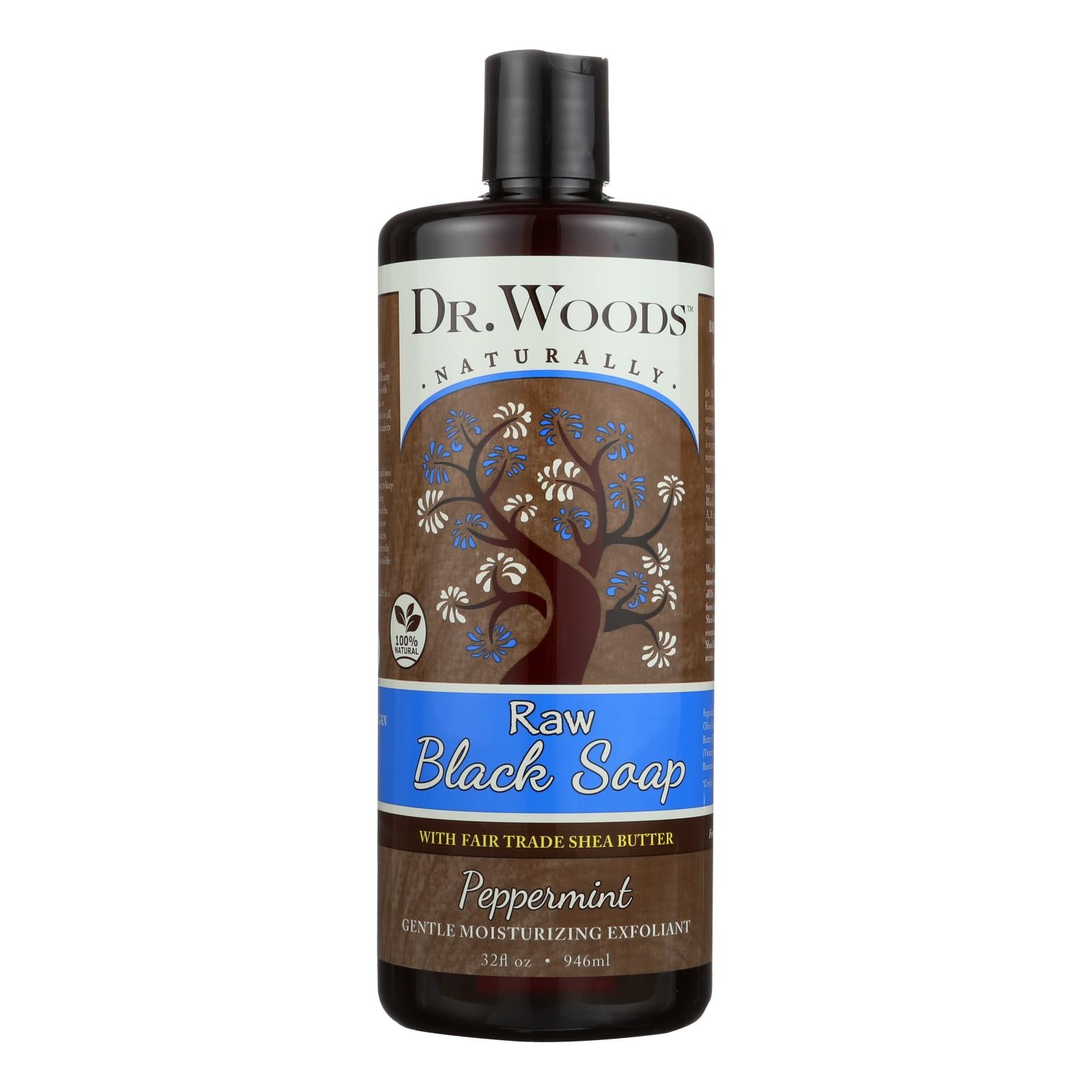 Dr. Woods, Woods Naturals Savon noir - Karité Vision - Menthe poivrée - 32 oz