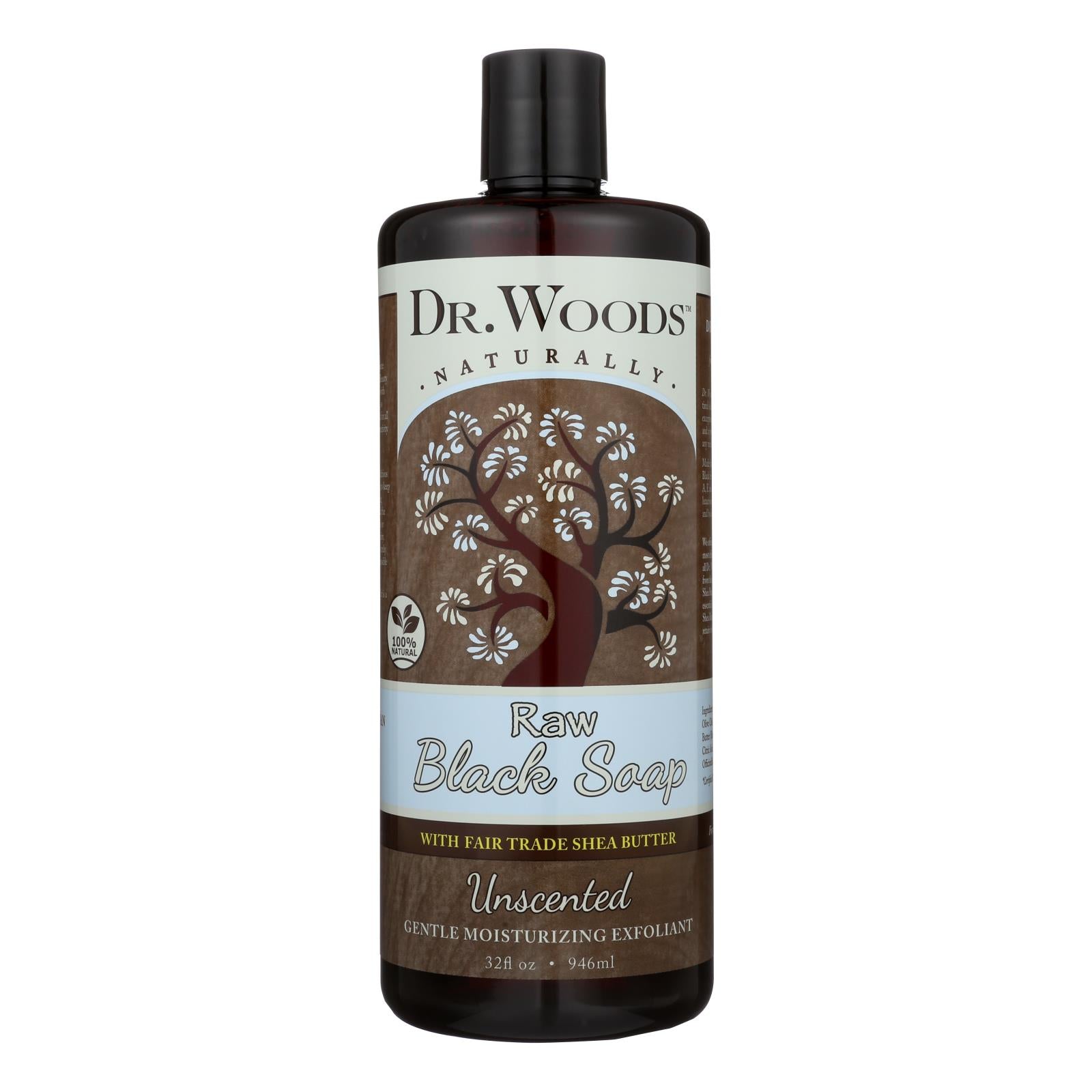 Dr. Woods, Woods Naturals Savon noir - Vision de karité - Non parfumé - 32 oz