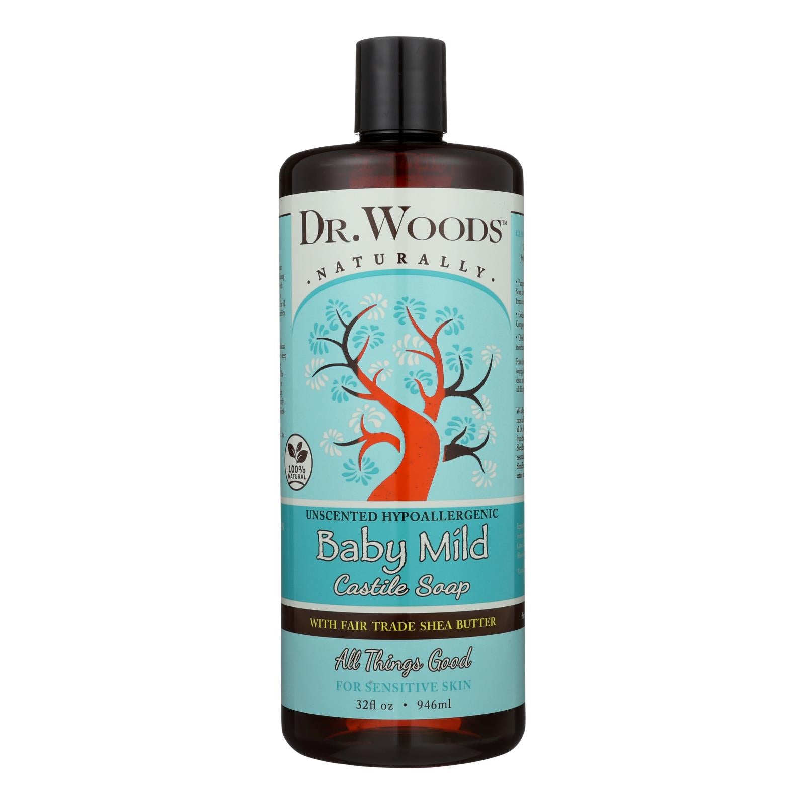 Dr. Woods, Woods Shea Vision Pure Castile Soap Baby Mild with Organic Shea Butter - 32 fl oz