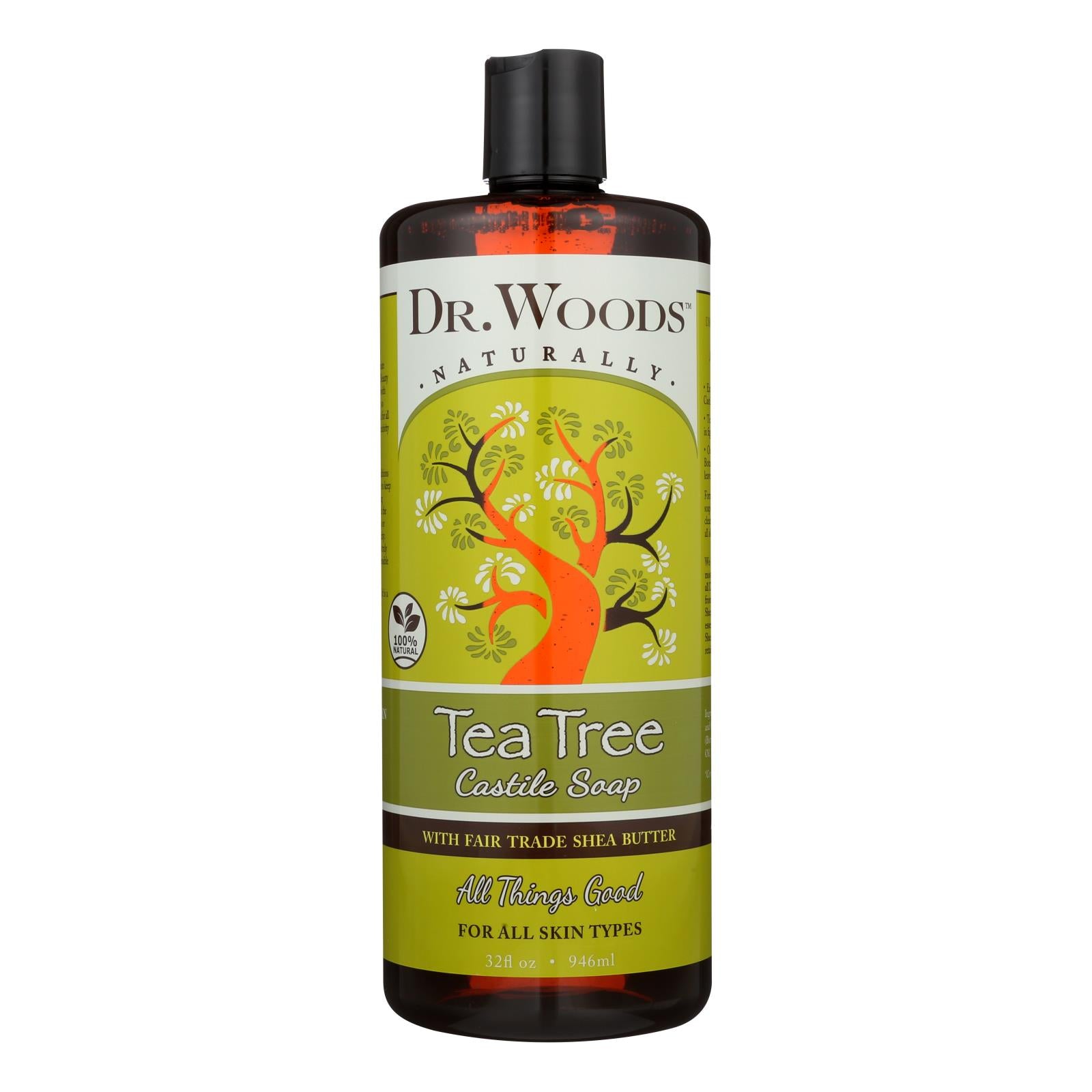 Dr. Woods, Woods Shea Vision Pure Castile Soap Tea Tree - 32 fl oz