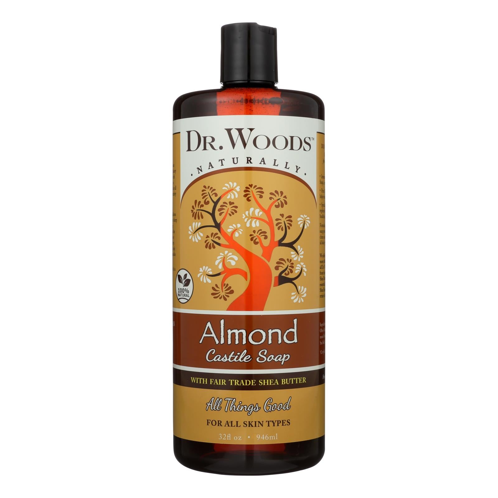 Dr. Woods, Woods Shea Vision Pure Castile Soap with Organic Shea Butter Almond - 32 fl oz