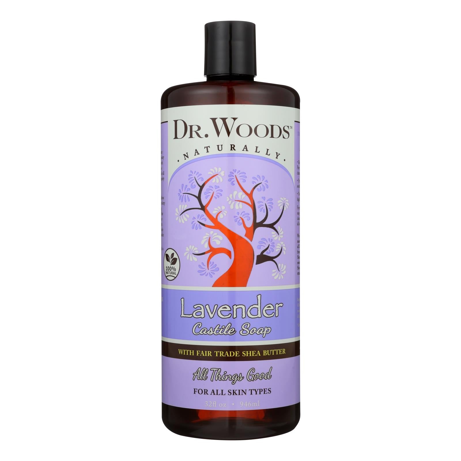 Dr. Woods, Woods Shea Vision Savon castile apaisant à la lavande - 32 oz